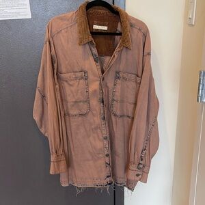Free People washed out jean jacket